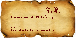 Hausknecht Mihály névjegykártya